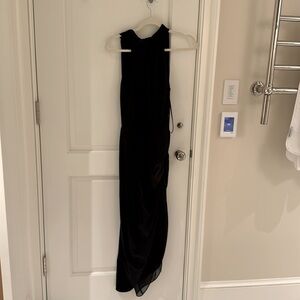 Black satin Veronica Beard dress